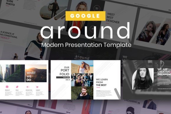 Around Business Google Slide: A Design Tool for Modern Presentations