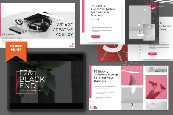 F2 Black Business Powerpoint: Modern Presentation Design