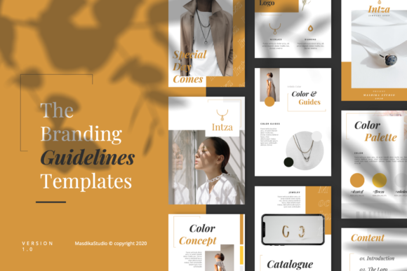 Intza Luxury PowerPoint: A Modern Brand Guidelines System
