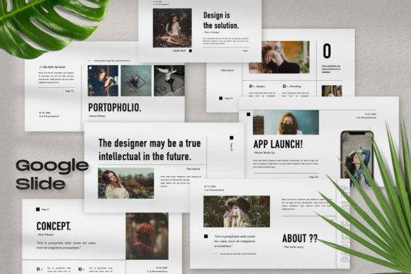 Papiere Goldy Creative Google Slide: Modern Design for Your Next Pitch