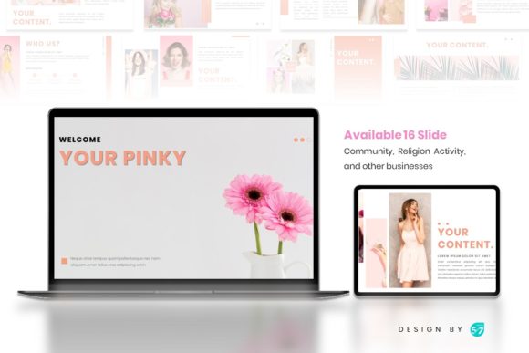 Powerpoint Template - Pink Themes: Modern Design for Any Project