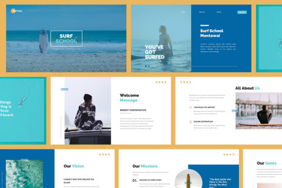 Surfing Powerpoint Presentation: Your Business Template Solution