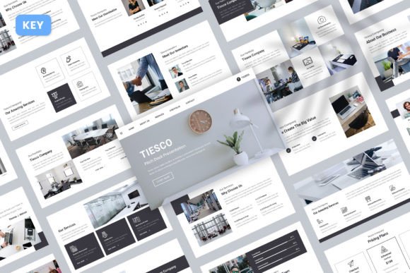 Tiesco Pitch Deck Keynote Template: Your Visual Storyteller